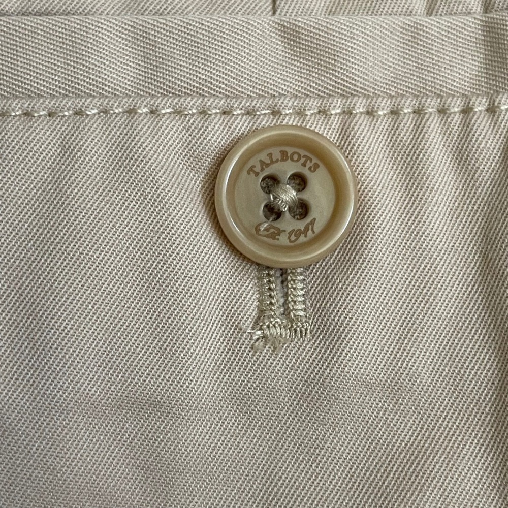 Talbots Petites Signature Pants Women 12P Beige Cropped Stretch NWT - Picture 9 of 16